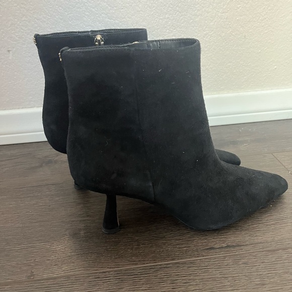 Sam Edelman Samantha Black Suede Ankle Booties Size 9.5 - Picture 4 of 12